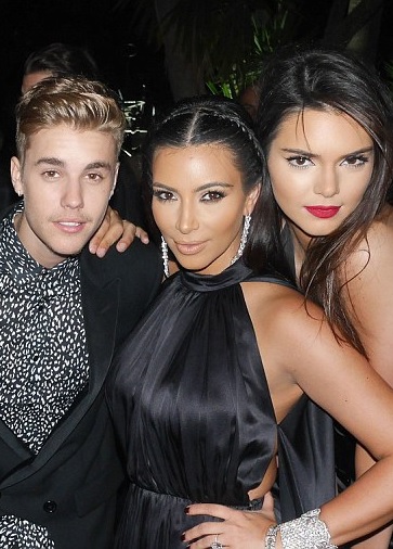 Justin Bieber, Kim Kardashian (34) & Kendall Jenner