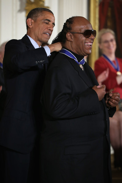 Barack Obama (53) & Stevie Wonder