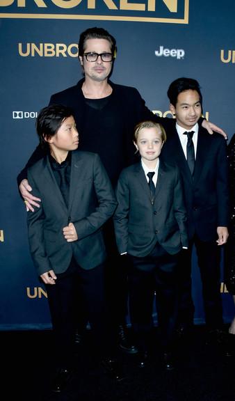 Pax Thien (11), Brad Pitt, Shiloh & Maddox (13)