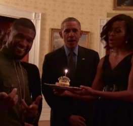 Usher, Barack & Michelle Obama