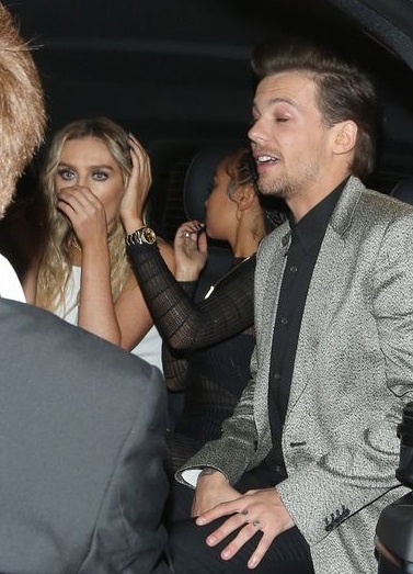 Perrie Edwards, Leigh-Ann Pinnock & Louis Tomlinson