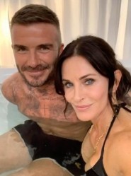 David Beckham & Courteney Cox