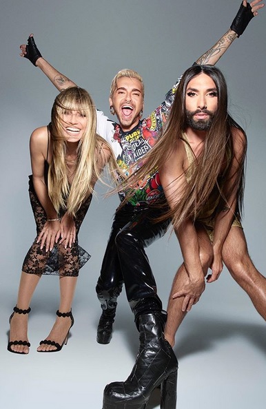 Heidi Klum, Bill Kaulitz & Conchita Wurst