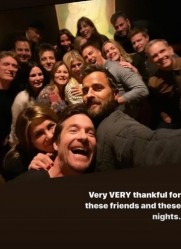 Jennifer Aniston, Jimmy Kimmel & Justin Theroux (c.)