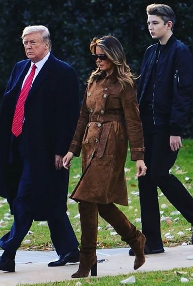 Donald, Melanie & Barron Trump