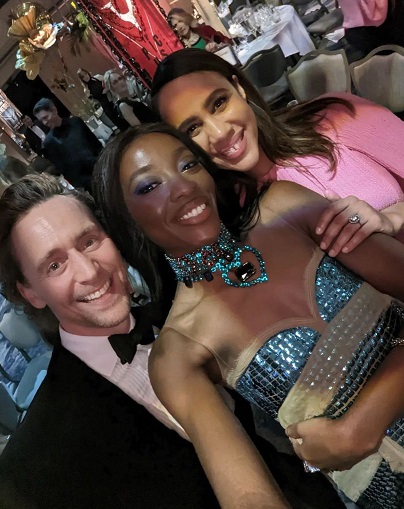 Tom Hiddleston, AJ Odudu & Zawe Ashton