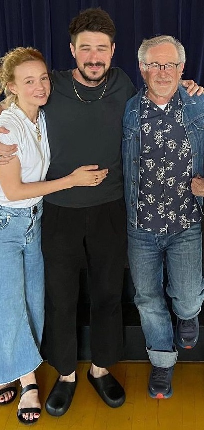 Carey Mulligan, Marcus Mumford & Steven Spielberg