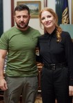 Volodymyr Zelenskyy & Jessica Chastain