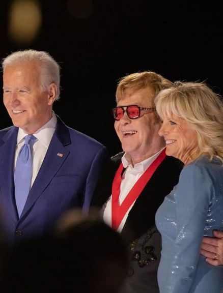 Joe Biden, Elton John & Jill Biden