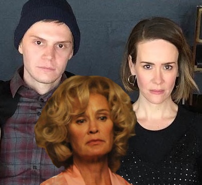 Evan Peters ir Sarah Paulson / Jessica Lange
