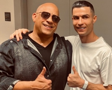 Vin Diesel ir Cristiano Ronaldo