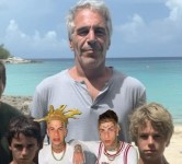 Jeffrey Epstein (c.) / Island Boys