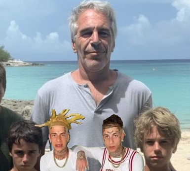 Jeffrey Epstein (c.) / Island Boys