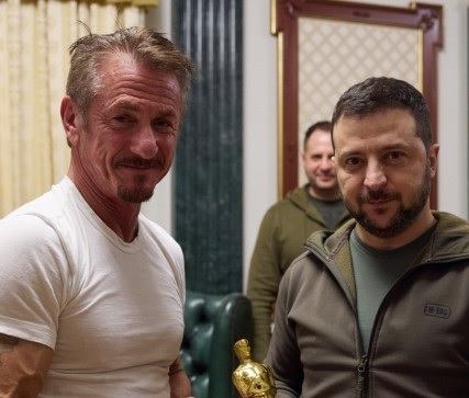 Sean Penn ir Volodymyr Zelenskyy