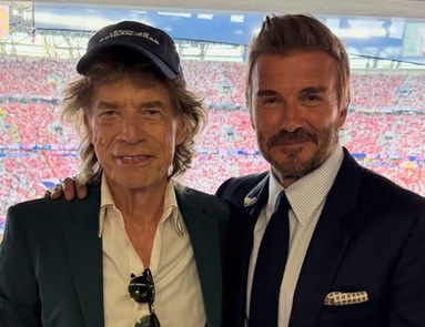 Mick Jagger ir David Beckham