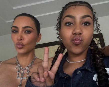 Kim Kardashian ir North West