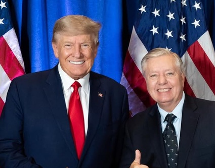 Donald Trump (80) ir Lindsey Graham